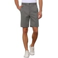 thumbnail image 1 of INSPIRE CHIC Plaid Shorts for Men's Straight Leg Flat Front Houndstooth Print Chino Shorts Black Gray 30, 1 of 5