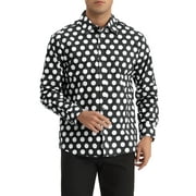 Lars Amadeus Polka Dots Formal Shirts for Men's Point Collar Long Sleeves Dress Shirt