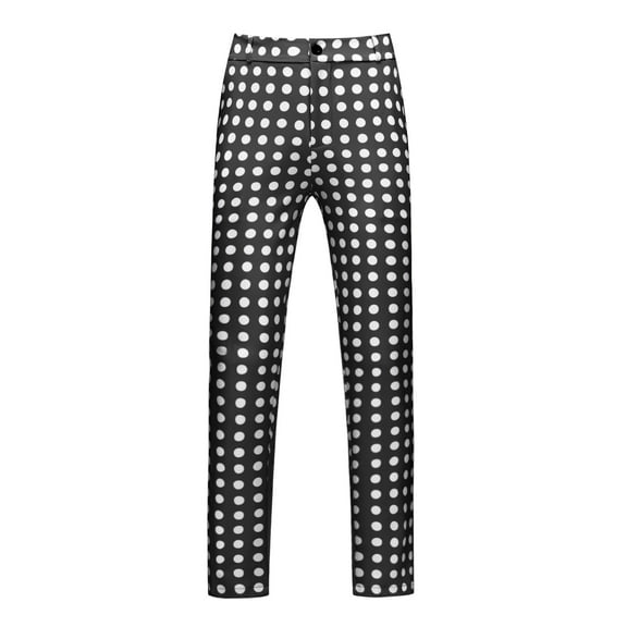 INSPIRE CHIC Polka Dots Golf Pants for Men's Big and Tall Printed Work Office Trouser