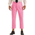thumbnail image 1 of INSPIRE CHIC Polka Dots Pants for Men's Slim Fit Business Printed Cropped Dress Trousers, 1 of 4