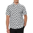 thumbnail image 1 of Lars Amadeus Polka Dots Shirt for Men's Summer Short Sleeves Dots Printed Dress Shirts, 1 of 5