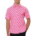 thumbnail image 1 of Lars Amadeus Polka Dots Shirt for Men's Summer Short Sleeves Dots Printed Dress Shirts, 1 of 5