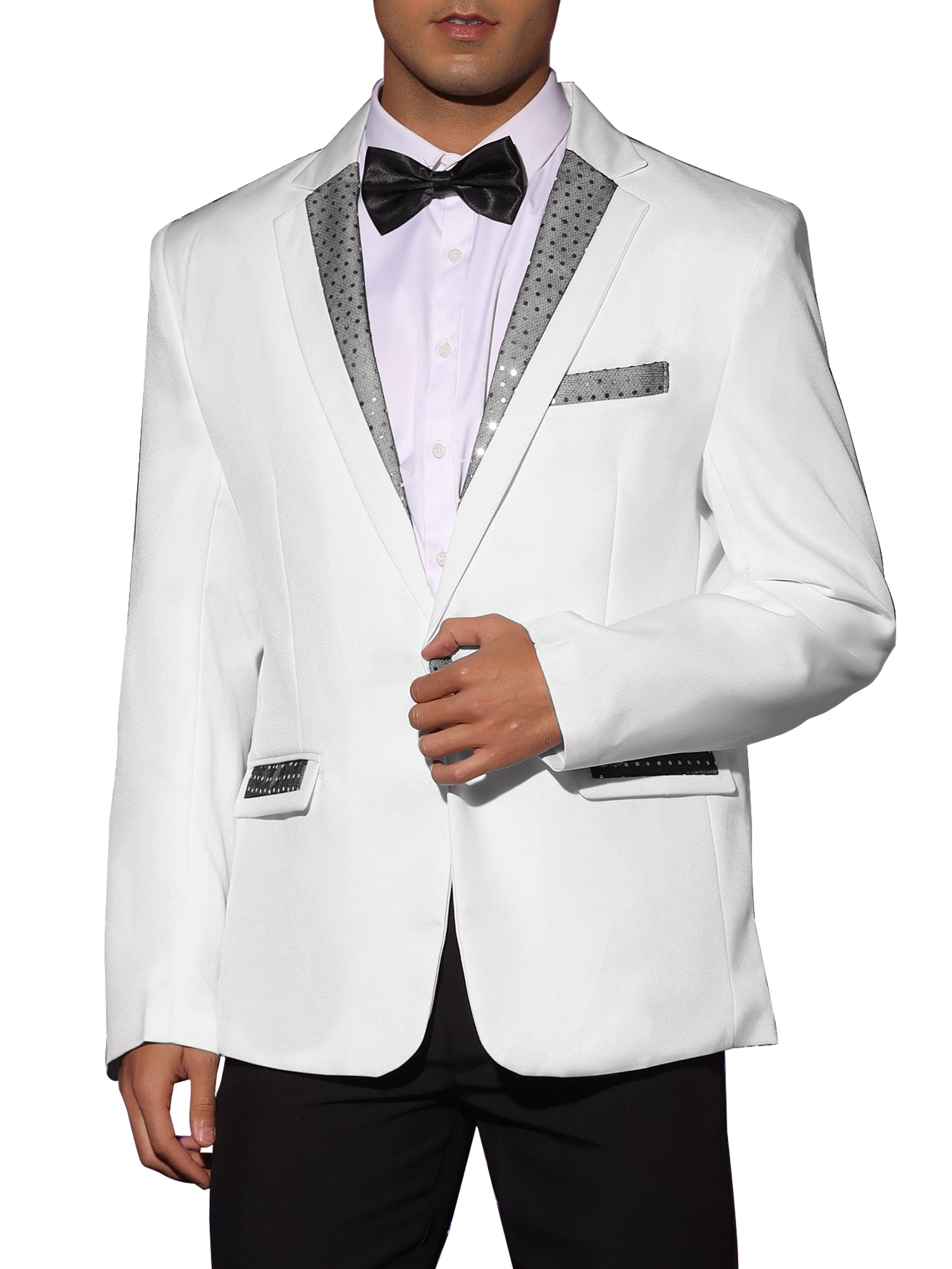 Lars Amadeus Men's Cropped Blazer - Striped Single Breasted Notch Lapel Sport Coat For Prom, Party, Fashion