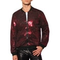 thumbnail image 1 of Lars Amadeus Sequin Varsity Jacket for Men's Zip Up Long Sleeves Party Sparkle Jacket, 1 of 4