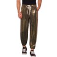 thumbnail image 1 of INSPIRE CHIC Sequins Drawstring Pants for Men's Elastic Waist Nightwear Club Shiny Jogger 30 Golden, 1 of 5