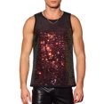 thumbnail image 1 of INSPIRE CHIC Sequins Tank Top for Men's Crew Neck Sleeveless Party Vests M Golden, 1 of 5