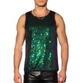 thumbnail image 1 of INSPIRE CHIC Sequins Tank Top for Men's Crew Neck Sleeveless Party Vests L Green, 1 of 5