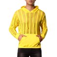 thumbnail image 1 of INSPIRE CHIC Sheer Mesh Hoodies for Men's Long Sleeves See Through Striped Pullover Tee Shirts, 1 of 4