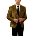 thumbnail image 1 of INSPIRE CHIC Shiny Sport Coats for Men's One Button Single Breasted Wedding Party Blazers 2XL Golden, 1 of 5
