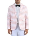 thumbnail image 1 of INSPIRE CHIC Striped Sport Coats for Men's Formal Notch Lapel Single Breasted Prom Blazers S Pink, 1 of 6