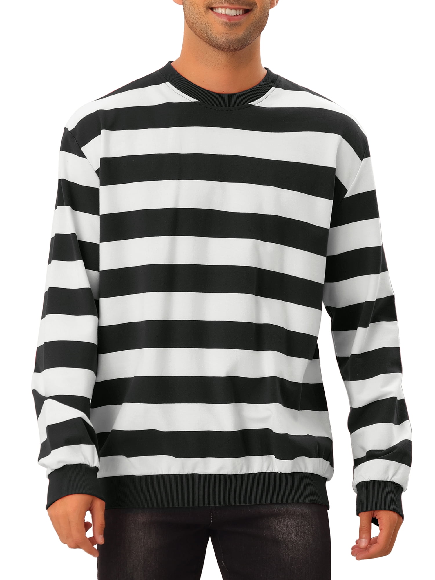 Striped sweatshirt mens best sale