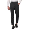thumbnail image 1 of INSPIRE CHIC Striped Tapered Pants for Men's Pleated Front Formal Dress Pants Black 30, 1 of 4