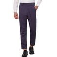 thumbnail image 1 of INSPIRE CHIC Striped Tapered Pants for Men's Pleated Front Formal Dress Pants 32 Navy Blue, 1 of 5