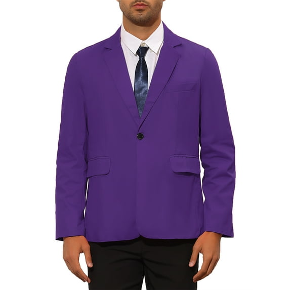 Lars Amadeus Suit Jackets for Men's Solid Color Single Breasted Sports Coat Blazers