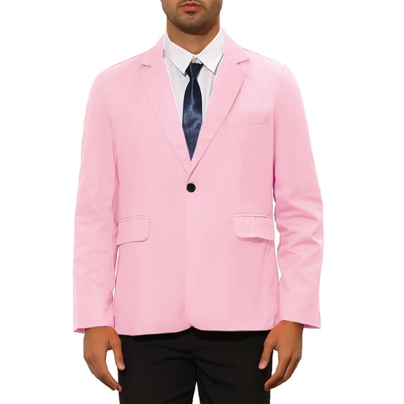 Lars Amadeus Suit Jackets for Men's Solid Color Single Breasted Sports Coat Blazers