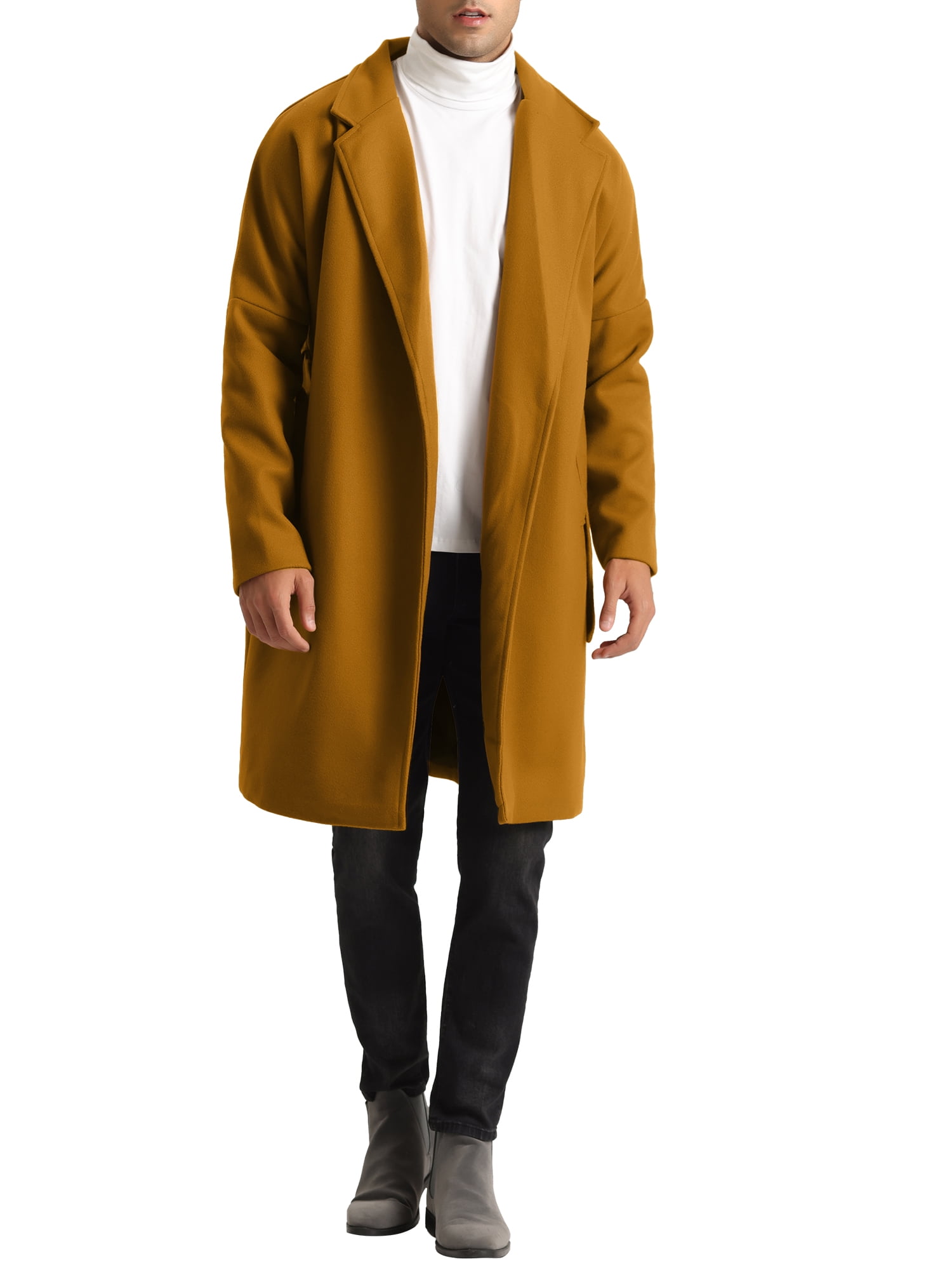 Lars Amadeus Trench Coat for Men's Classic Fit Business Overcoat with ...