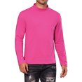thumbnail image 1 of INSPIRE CHIC Turtleneck T-Shirt for Men's Mock Neck Long Sleeves Basic Pullover Tee Shirts, 1 of 6