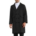 thumbnail image 1 of INSPIRE CHIC Winter Coats for Men's Notched Collar Double Breasted Long Trench Coat, 1 of 6