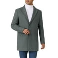 thumbnail image 1 of INSPIRE CHIC Winter Trench Coat for Men's Single Breasted Slim Fit Business Overcoats, 1 of 5