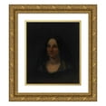 thumbnail image 1 of Lars Gustaf Sellstedt 12x14 Gold Ornate Wood Frame and Double Matted Museum Art Print Titled - Portrait of Mrs. Millard Fillmore (circa 1853), 1 of 4