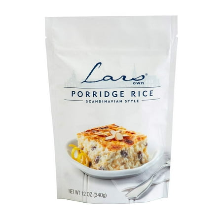 Lars Own Scandinavian Style Porridge Rice for Rice Pudding 12 Ounce - Pack Of 2.