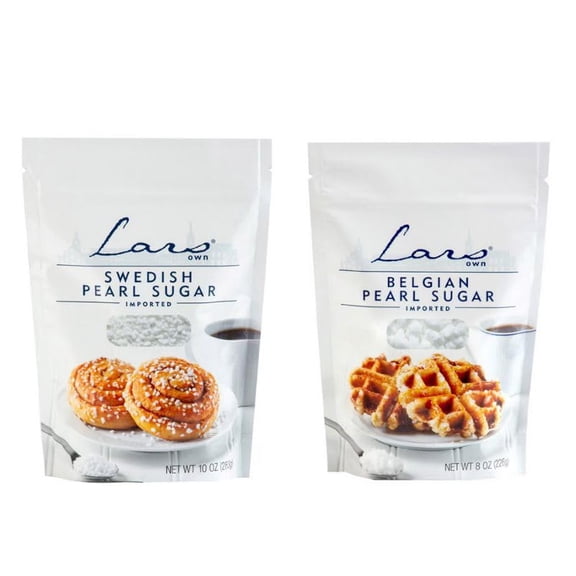 Lars Own Swedish & Belgian Pearl Sugar 10 oz Pouches 2 Pack