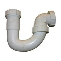 Lasco 03-4229 Lavatory/Kitchen Wall Drain Trap J Bend, White PVC, 1-1/4 - 1-1/2 In. Tube Outlet - Quantity 6