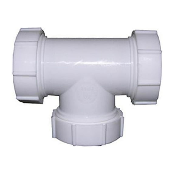Larsen 03-4277 Lavatory/Kitchen Drain Tee, White PVC, 1.25 or 1.5-In. Tube - Quantity 6