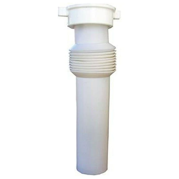 Lasco 03-4317 PVC Kitchen Drain Flexible Extension Tube, White, 1-1/2 x 12 In. - Quantity 6