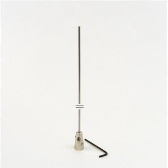 Larsen Q52 54.5 in. 52-88 MHz Tunable 1 by 4 Wave Unity Antenna with 100 dia. Stainless Steel Whip