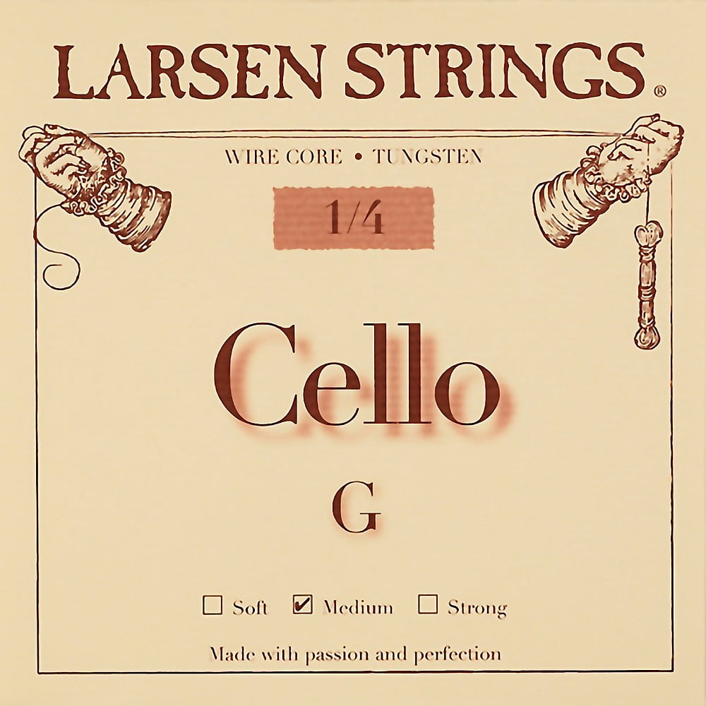 Larsen Strings Original Cello G String 1/4 Size, Medium Tungsten, Ball End