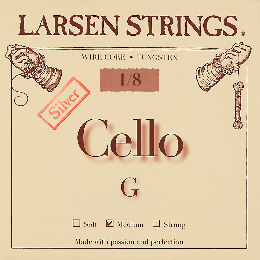 Larsen Strings Original Cello G String 1/8 Size, Medium Tungsten, Ball End