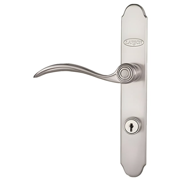 Larson 20297817 QuickFit Curved Handle Set With Keyed Deadbolt Lock Fits Larson Storm Doors With QuickFit Lockset, Brushed Nickel NOT Designed as Replacement Handle for Existing Locks