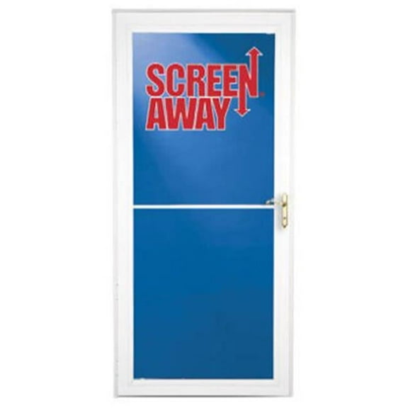 Larson 35660032 36 x 81 in. White Retractable Screenaway Door