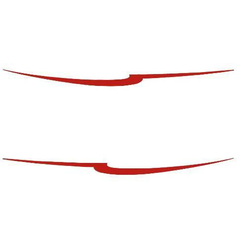 Larson Boat Accent Decal 8622-1331 | 67 x 5 Inch Metallic Red (2PC)