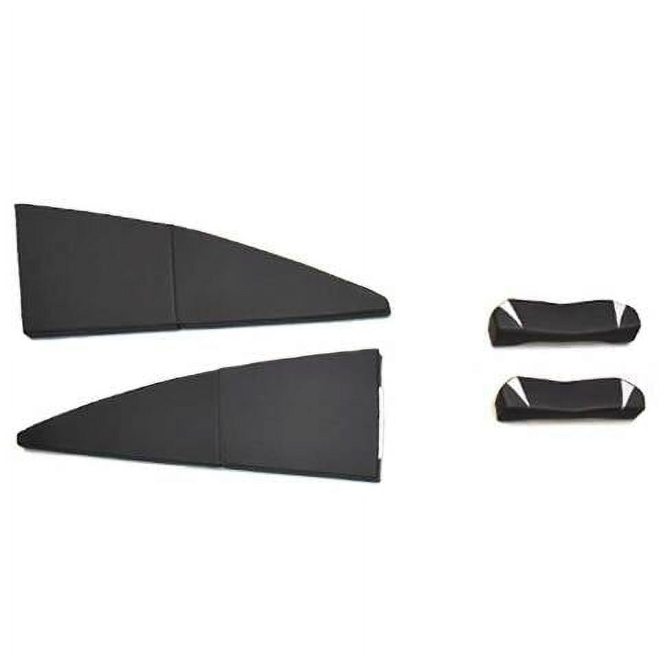 Larson Boat Bow Cushion Set Black (Set of 4)