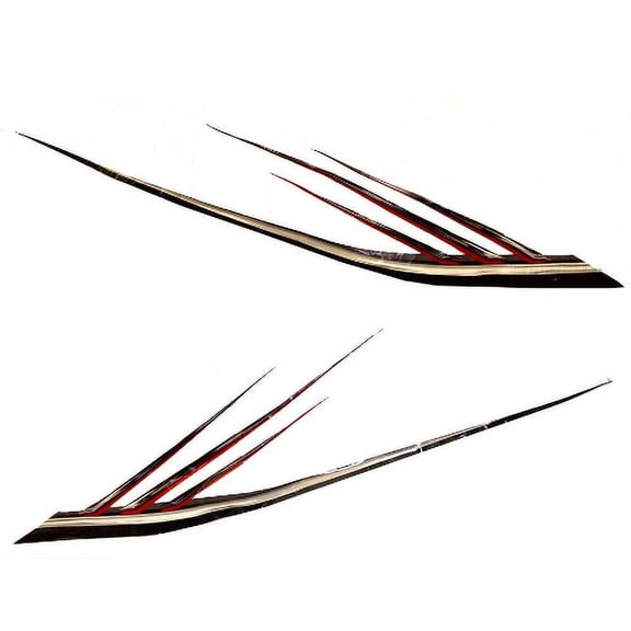 Larson Boat Decal | 92 x 17 Inch Red / Silver / Black (Set Of 2)