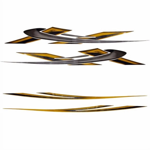 Larson Boat Graphic Decal 0573058A | Senza Gold Stickers (Set of 4)