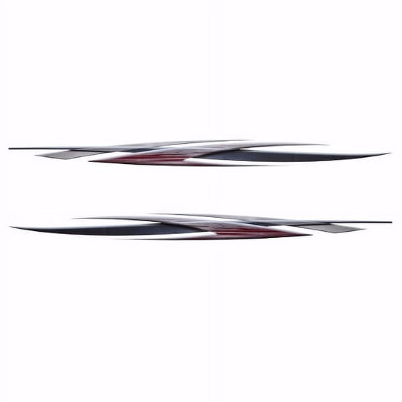 Larson Boat Graphic Decal 8634-2432 | SEI 2000 Red Silver Black (2PC)
