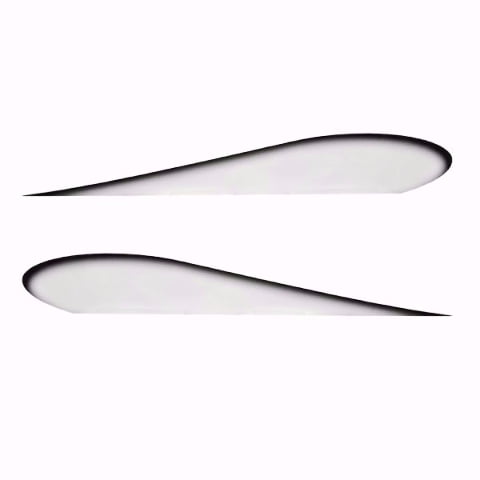 Larson Boat Graphic Decal Sticker 8634-3130 | Senza 2009 Black White (2PC)