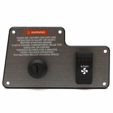Larson Boat Ignition/Blower Panel | LX 1850 4 Position Gray Brushed