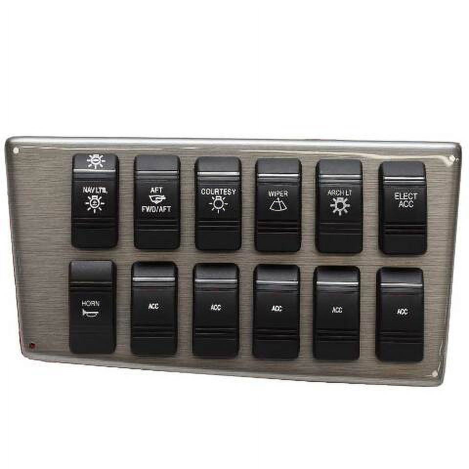 Basic Switch Larson Larson Boat Rocker Switch Panel | 350 Cabrio Glossy Gray - Walmart.com