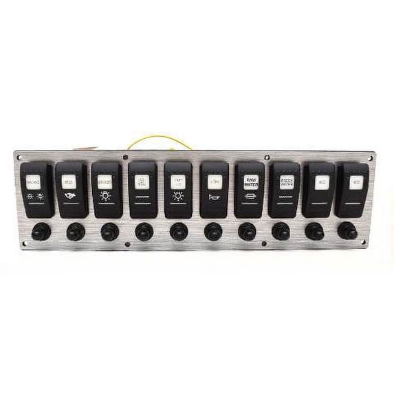 Basic Switch Larson Larson Boat Switch Panel Kit K-050-268A | Center Console Brushed (2PC ...