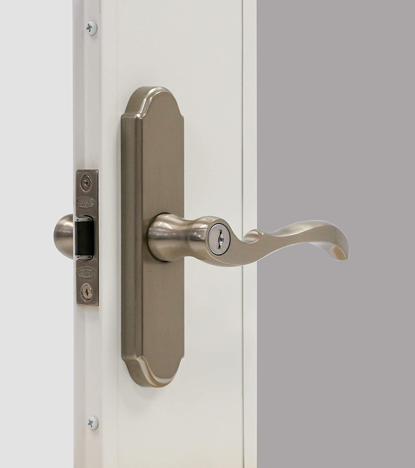 Larson Certified Storm Door M2 Mortise Handle Set Brushed Nickel