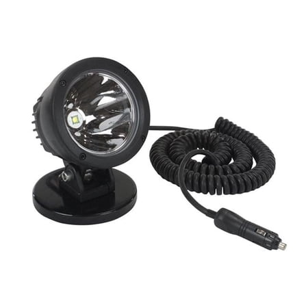 Larson Electronics ML-LED25WRE-16CP 12 - 32V DC & 25 watt High Intensity LED Light with a 100 lbs Grip Magnetic Base & 16 ft. Coil Cord, 1000 ft. Spot Beam