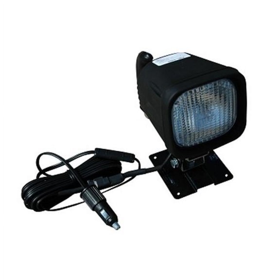 Larson Electronics PML-4400-F-BLK 12 - 24V DC & 35 watt Control Light Black HID Permanent Mount Spotlight with Control Arm, 3200 Lumen, 1400 ft. Spot