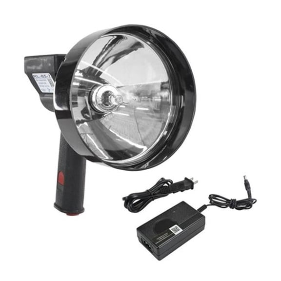 Larson Electronics RL-85-7 5 Million Candlepower Handheld Rechargeable Spotlight, 100W Halogen, Spot & Flood - 7 in. Lens