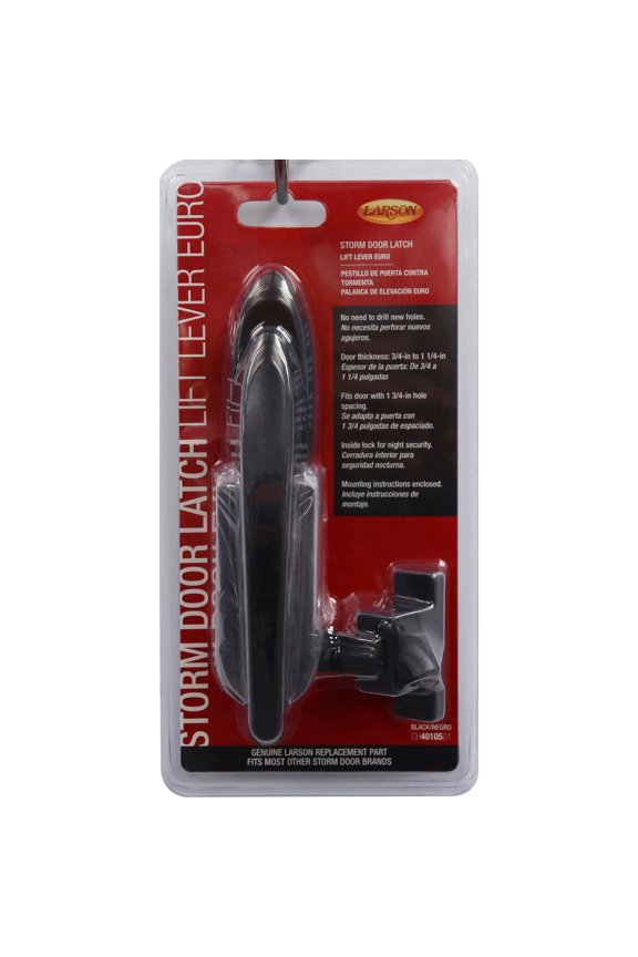 Euro Black Lift Lever Handle - Surface Mount Fits Solid Core Doors