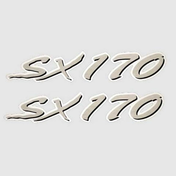 Larson Glastron Boat Emblem Decal Stickers | SX170 Silver (Pair)