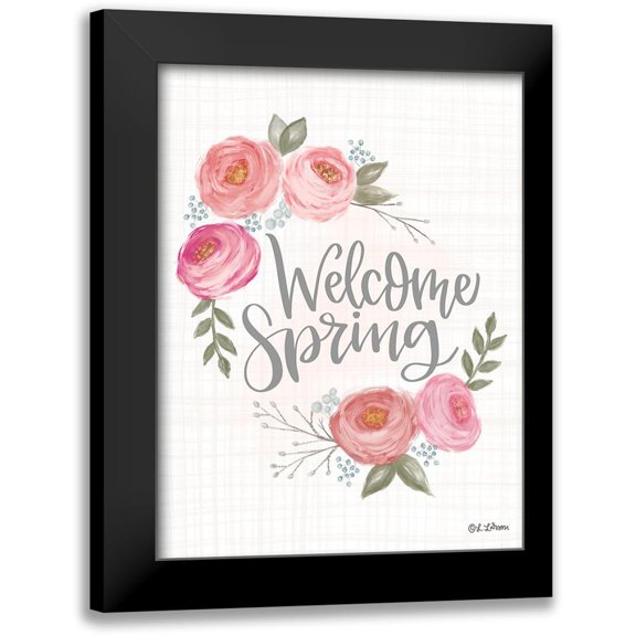 Larson, Lisa 12x14 Black Modern Framed Museum Art Print Titled - Welcome Spring
